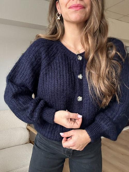 Cardigan Bleu Marine Honorine
