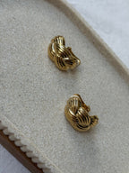 Boucles D’Oreilles Vintage - Créoles Tressées Dorées