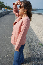 Rose quilted jacket