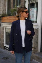 Navy Striped Valentin Blazer