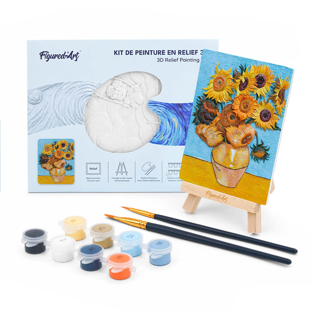 Kit De Peinture En Relief 3D - Les Tournesols, Van Gogh