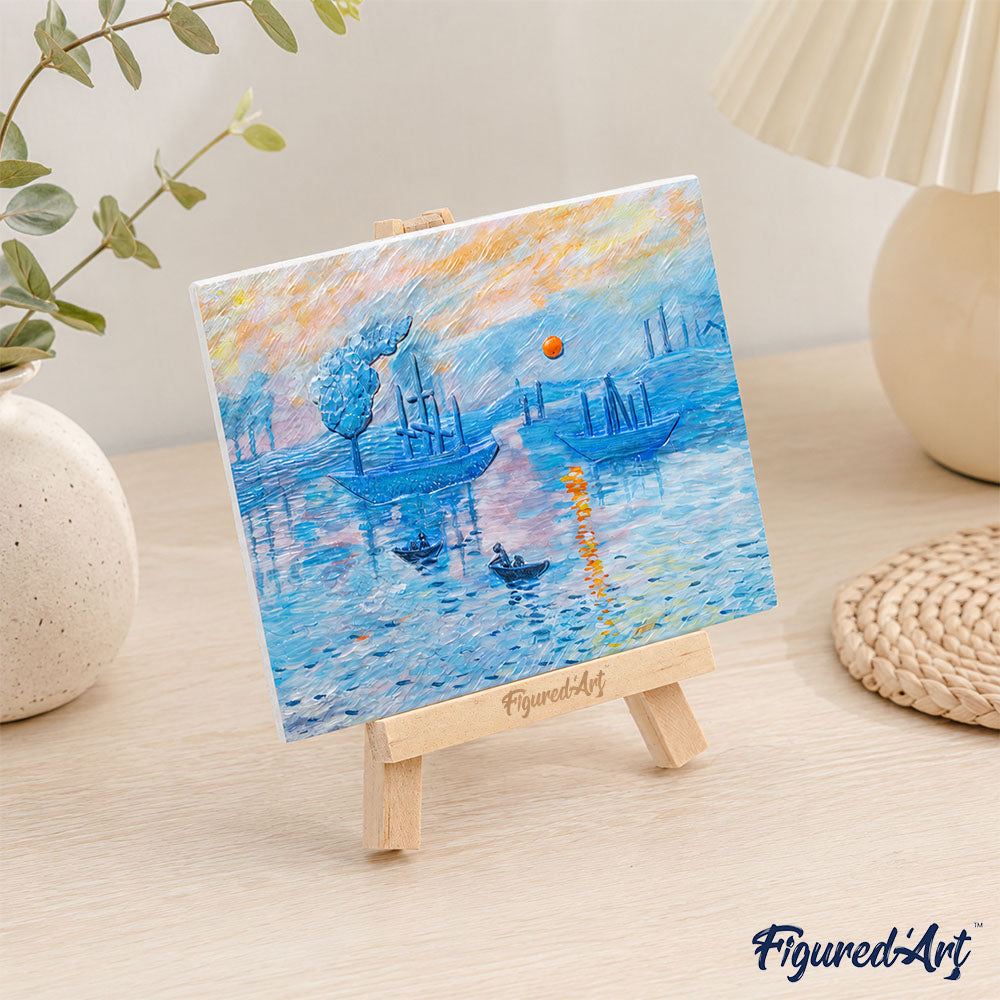 Kit De Peinture En Relief 3D - Impression, Soleil Levant, Monet