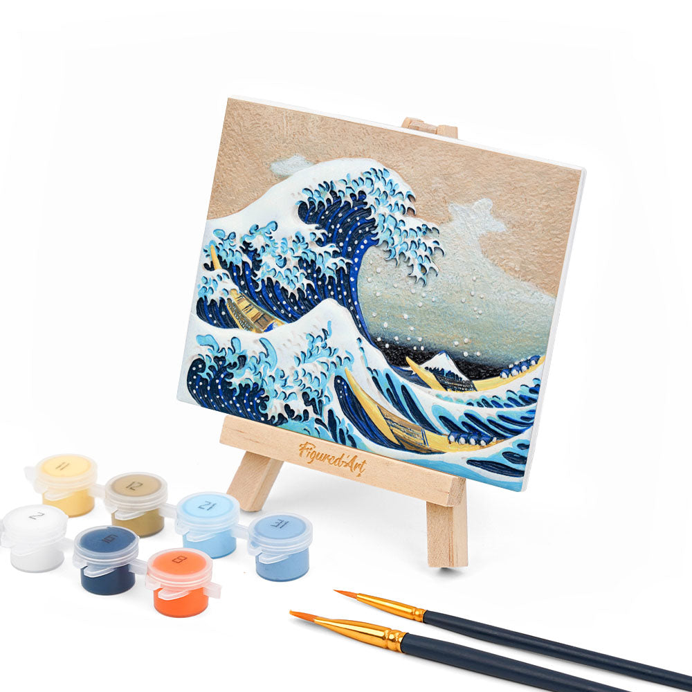 3D Relief Painting Kit - The Great Wave Off Kanagawa