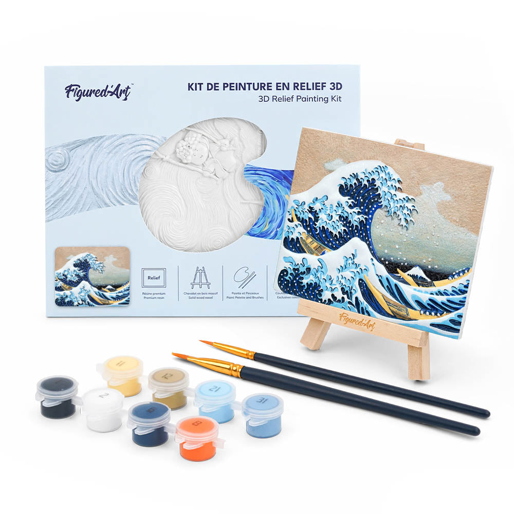 3D Relief Painting Kit - The Great Wave Off Kanagawa