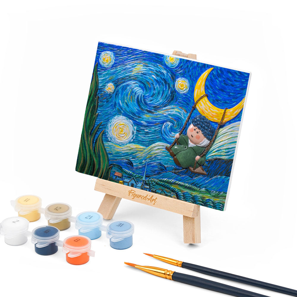 3D Relief Painting Kit - The Little Dreamer In The Starry Night