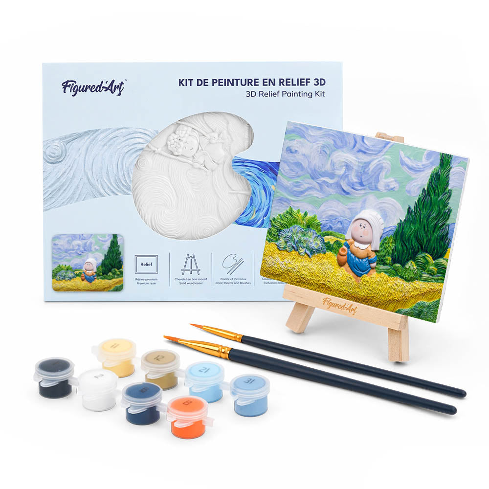 Kit De Peinture En Relief 3D - La Petite Fille Des Champs De Blé
