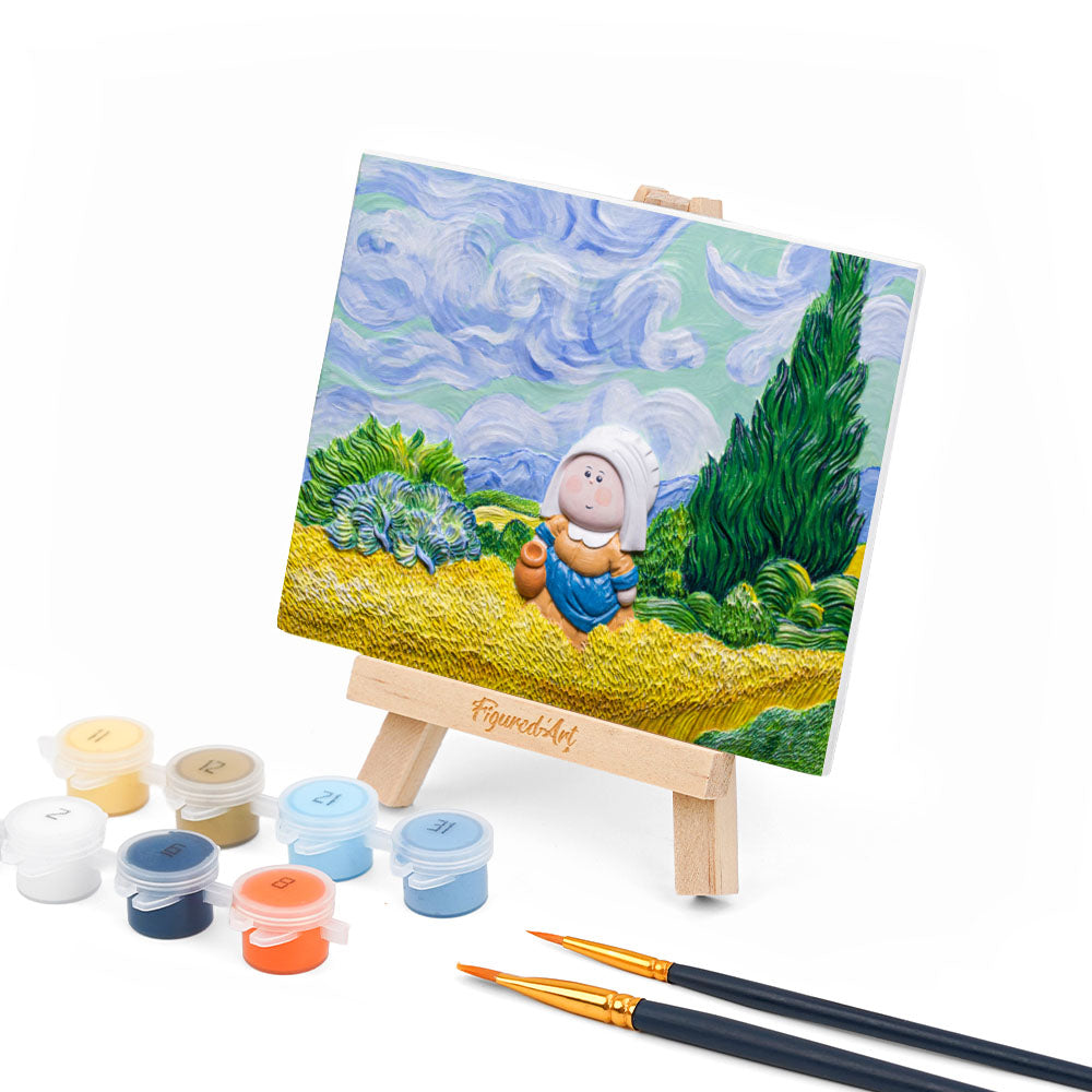 Kit De Peinture En Relief 3D - La Petite Fille Des Champs De Blé