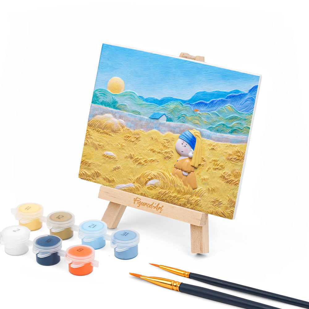 Kit De Peinture En Relief 3D - La Petite Perle Dans Les Champs Dorés
