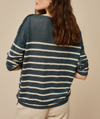 Harris Wilson Women's Theodore Sweater in Clay Stripe