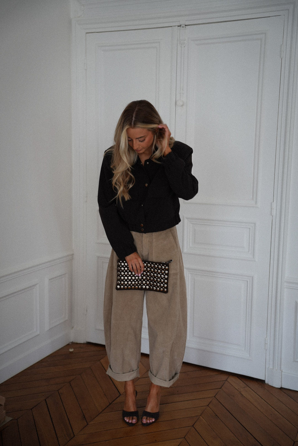 Pochette Cloutée Revan - Chocolat