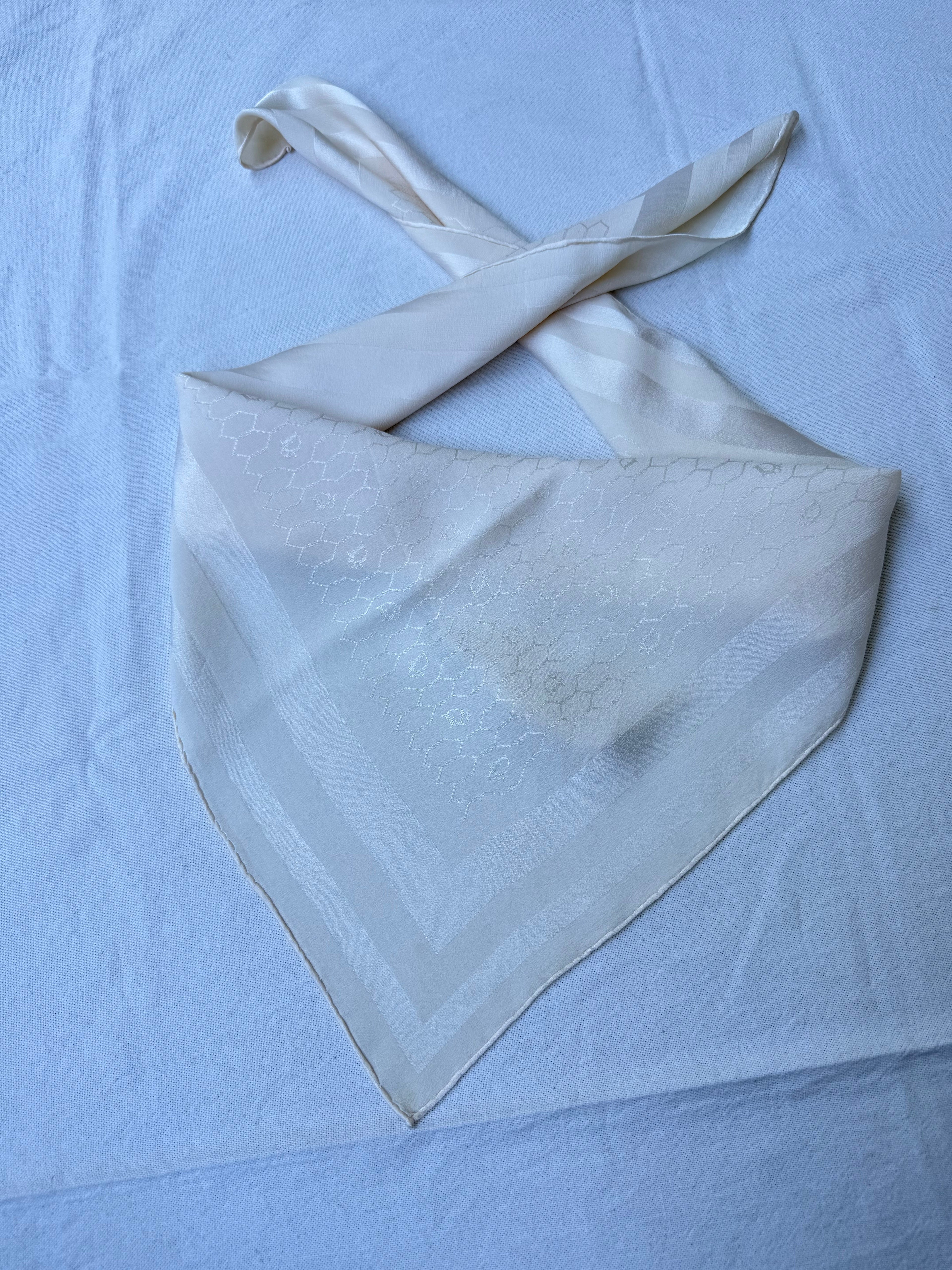 Bufanda Christian Dior vintage - Monograma tono sobre tono