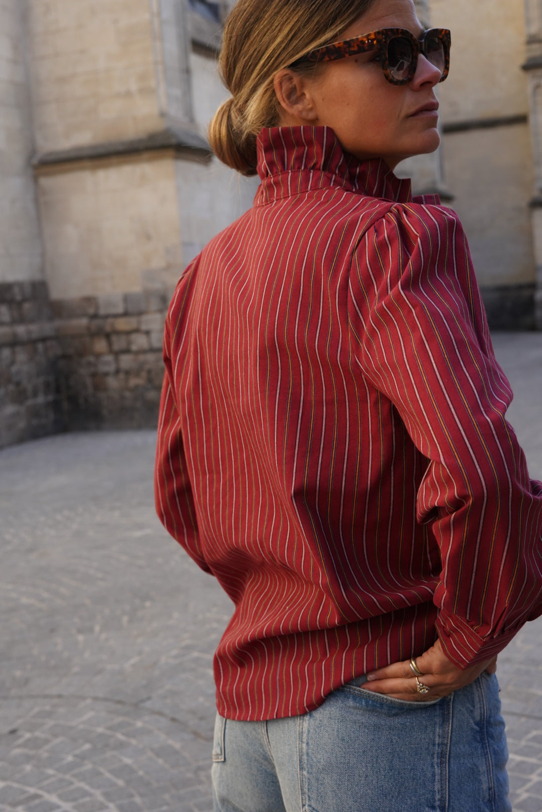Félicie Rayure Terracotta Shirt