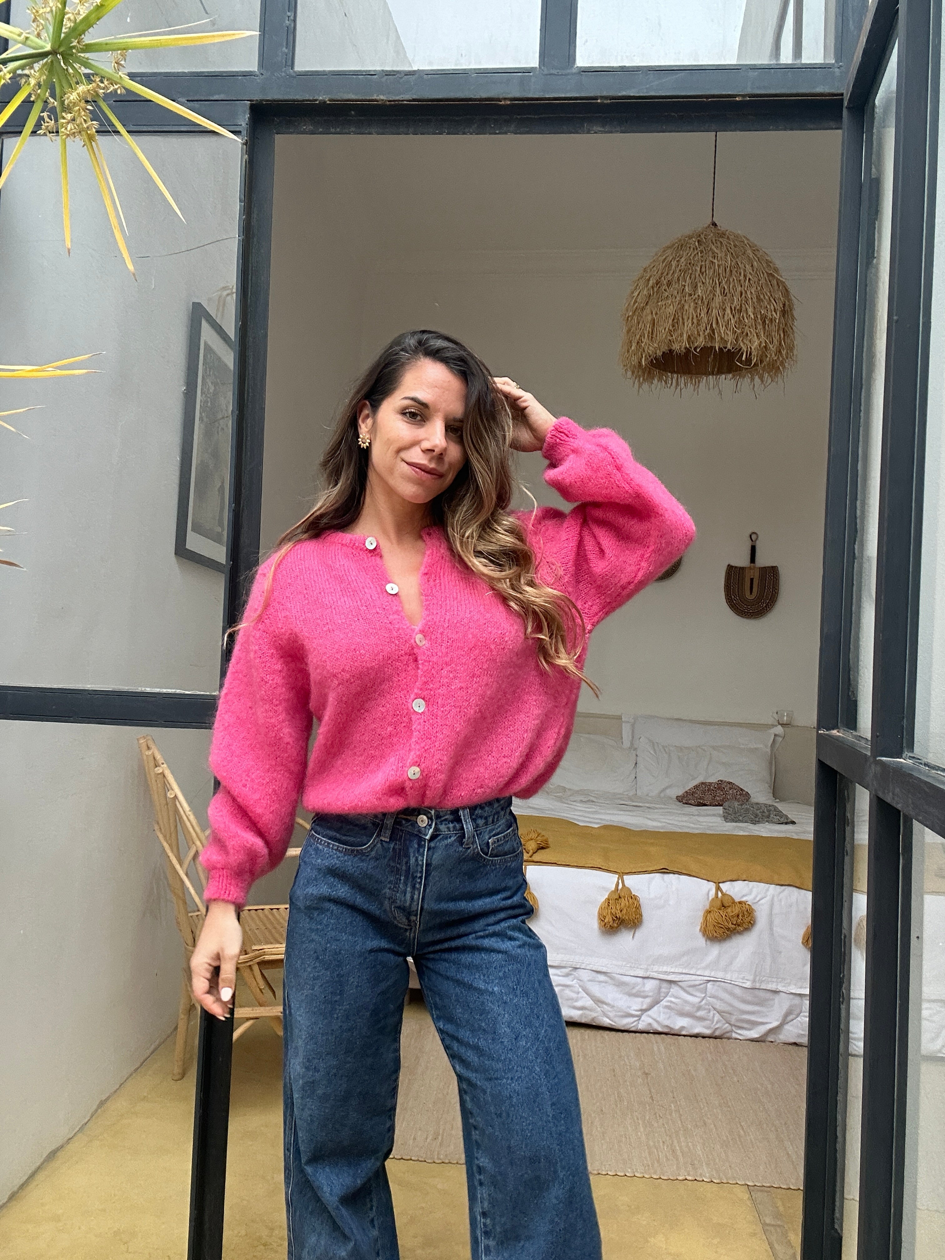Bianca Candy Pink Wool Knit