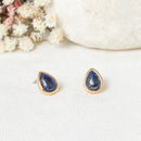 Boucles D'Oreilles "Lola" Lapis - Laiton Doré