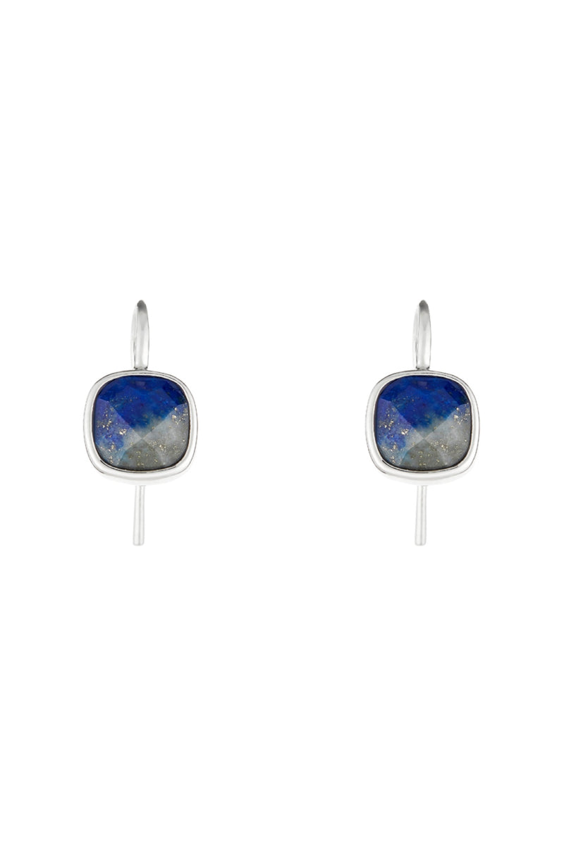 Ella" Earrings Lapis - Brass