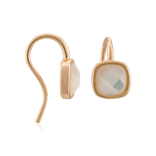 Ella" Earrings Mother-of-Pearl - Gold Brass