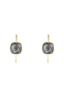 Ella" Labradorite Earrings - Golden Brass