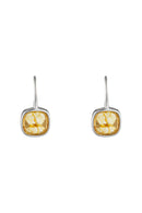 Ella" Earrings Yellow Topaz - Brass