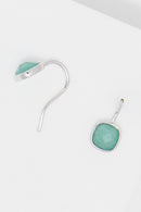 Ella" Earrings Green Aventurine - Brass