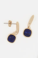 Phybie" Earrings Lapis - Golden Brass