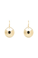 Boucles D'Oreilles Black Onyx - Laiton Doré