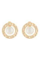 Hope' Pearl Earrings - Brass