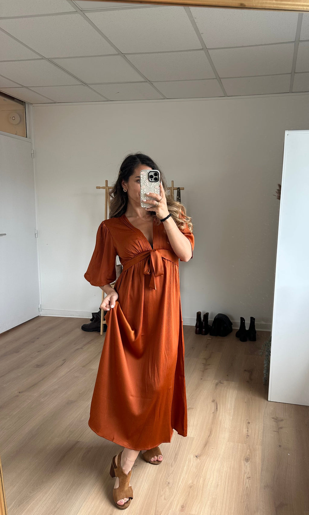 Vestido Largo Suzy Terracota