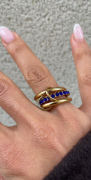 Anillo de alta costura de colores