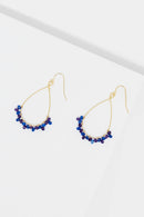 Pendientes "Ophélia" Azul jade y violeta - Latón dorado