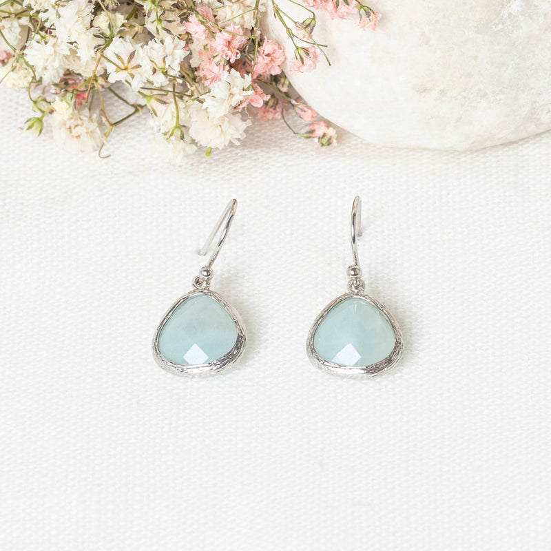 Boucles D'Oreilles "Loréna" Amazonite Verte - Laiton