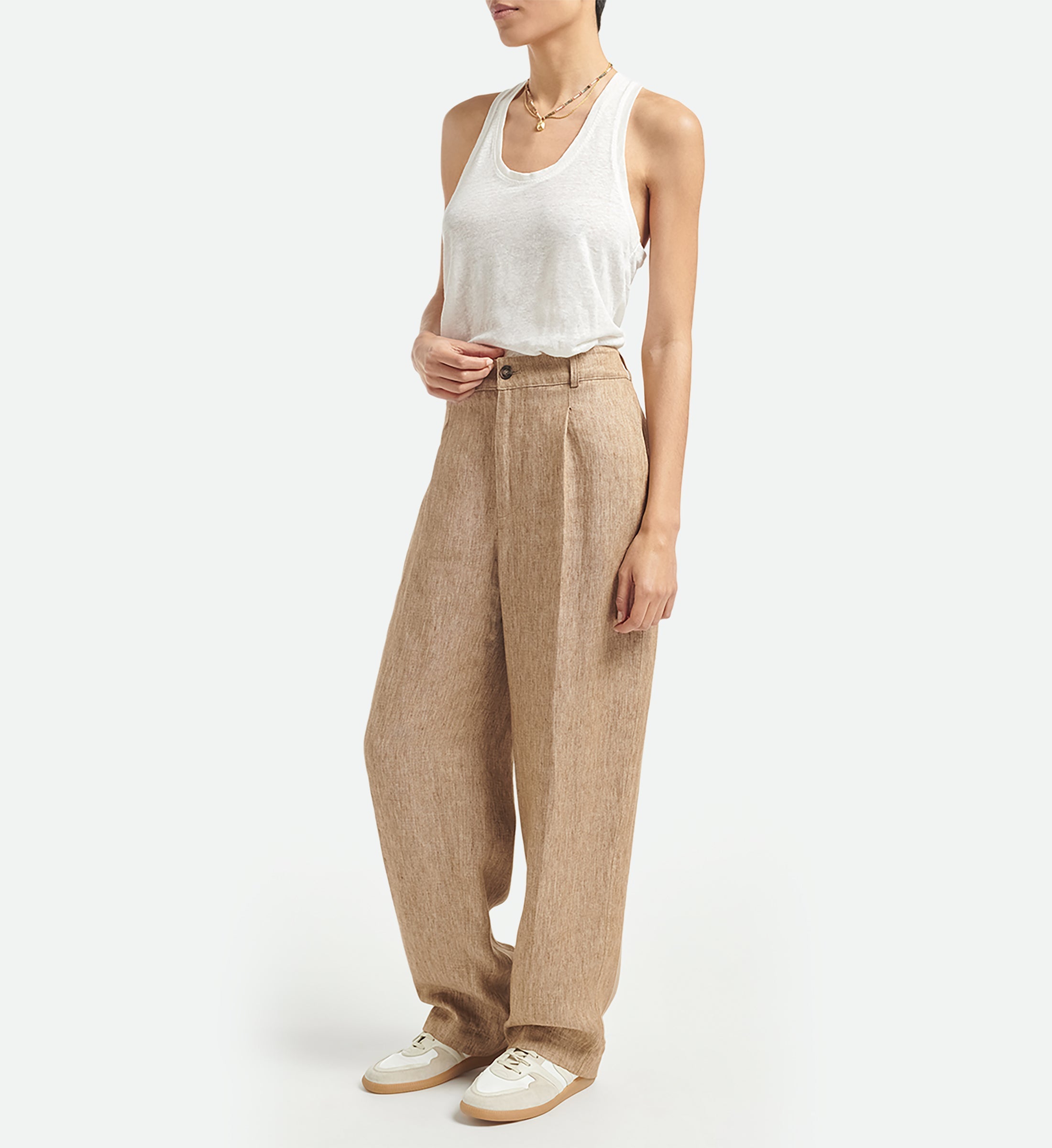 Trousers Silver - Brown