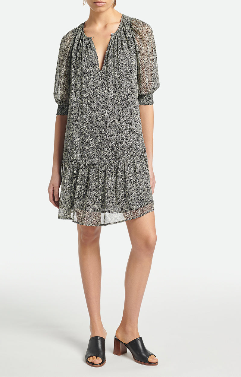 Vestido Alphée - Negro/Crudo