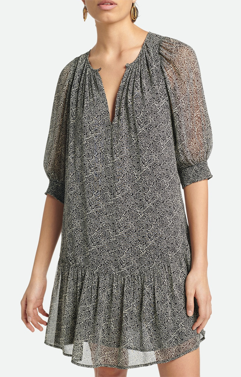 Vestido Alphée - Negro/Crudo