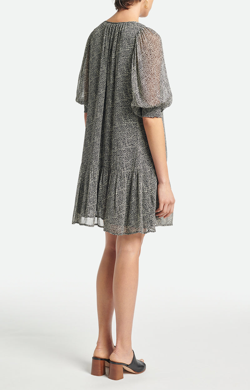 Vestido Alphée - Negro/Crudo
