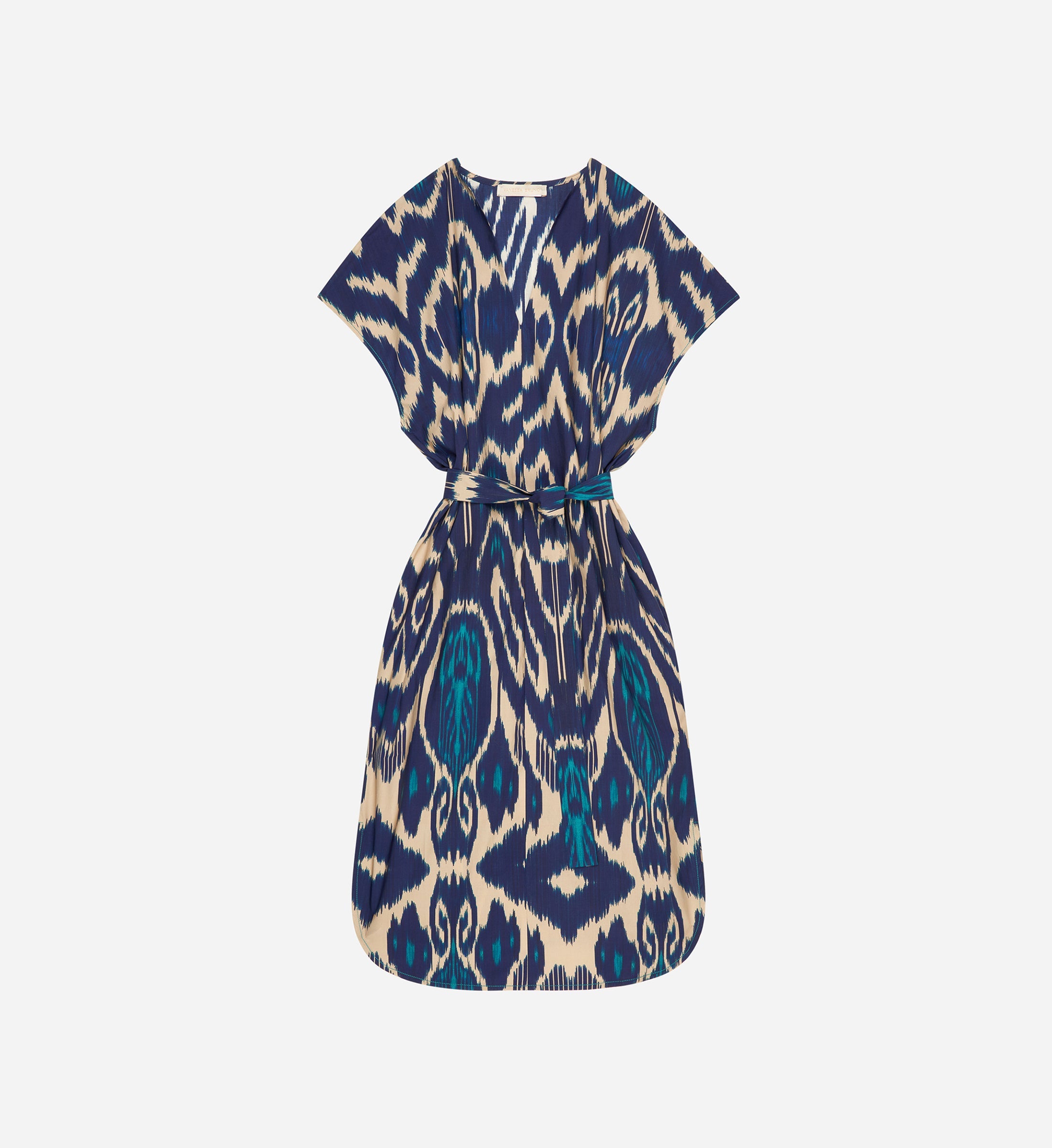 Vestido Amarilla - Azul Multicolor