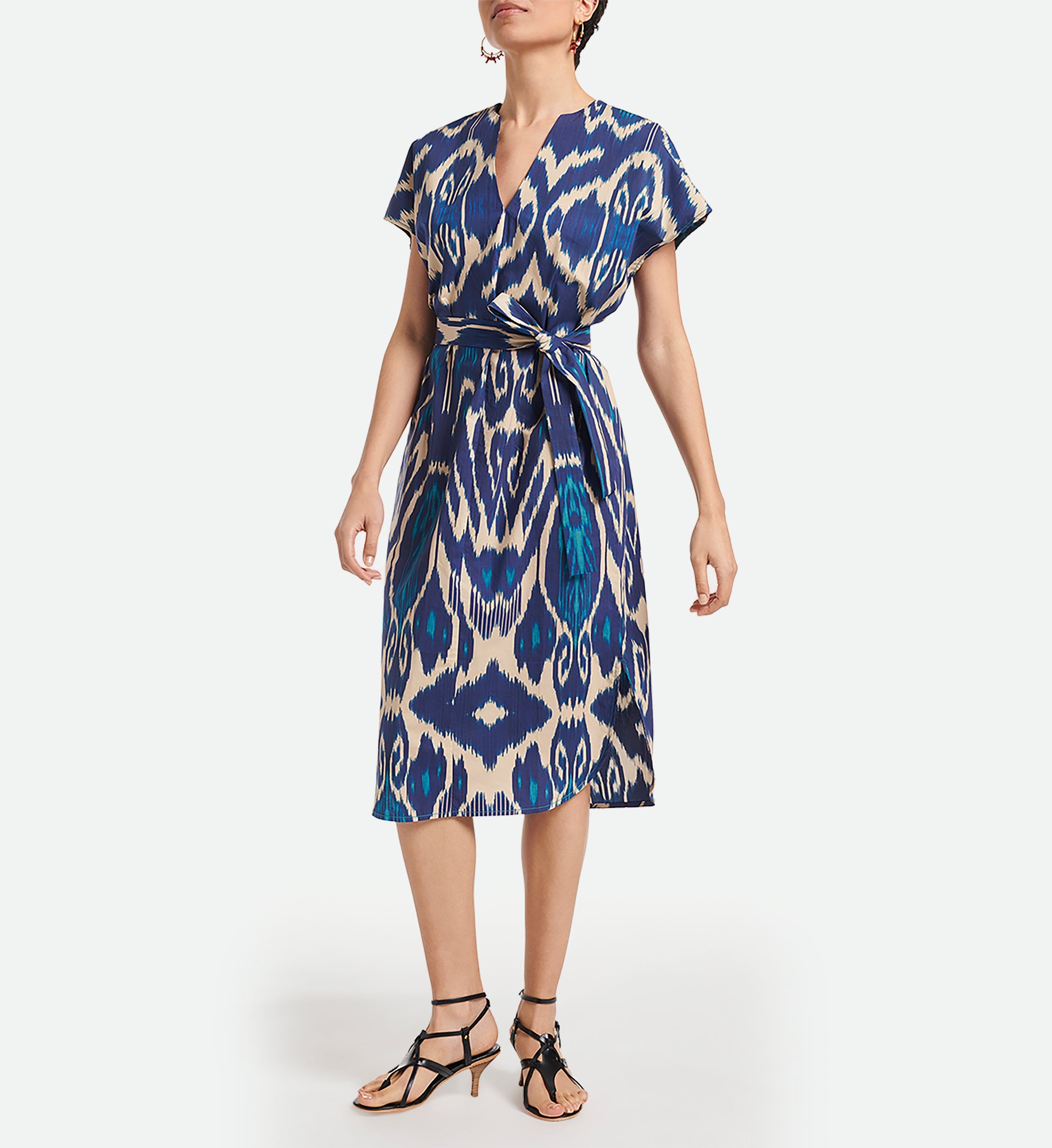 Vestido Amarilla - Azul Multicolor