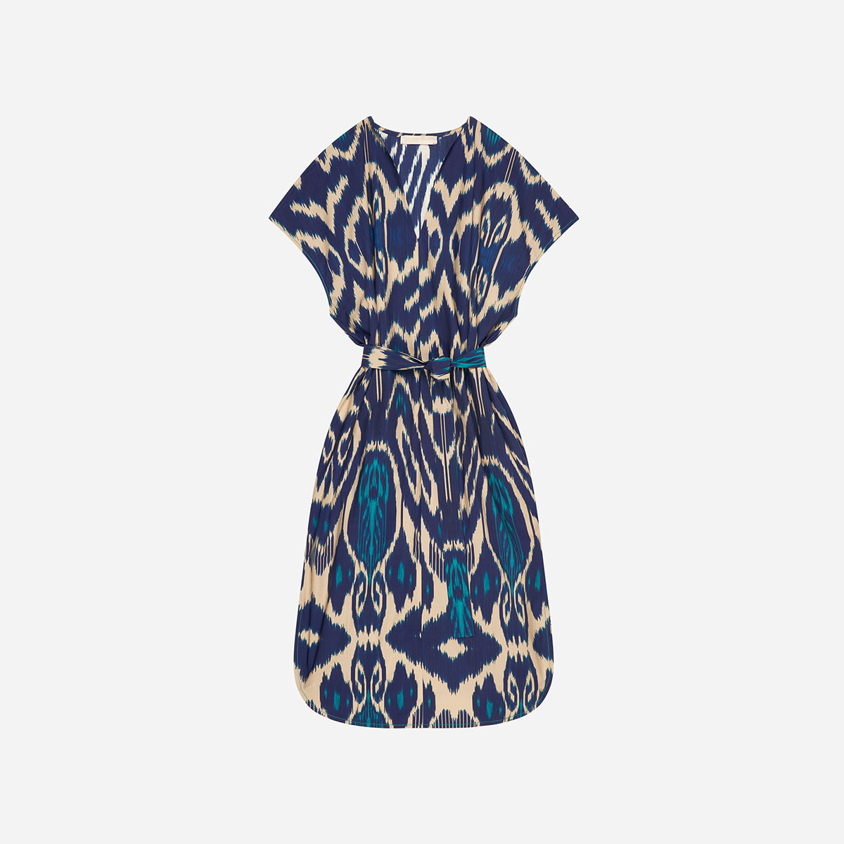 Vestido Amarilla - Azul Multicolor