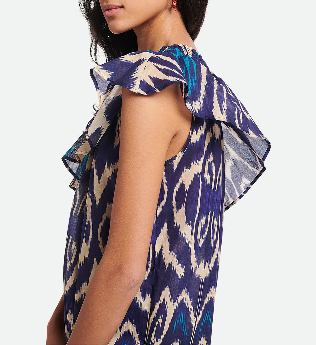 Aleth Dress - Multicolour Blue
