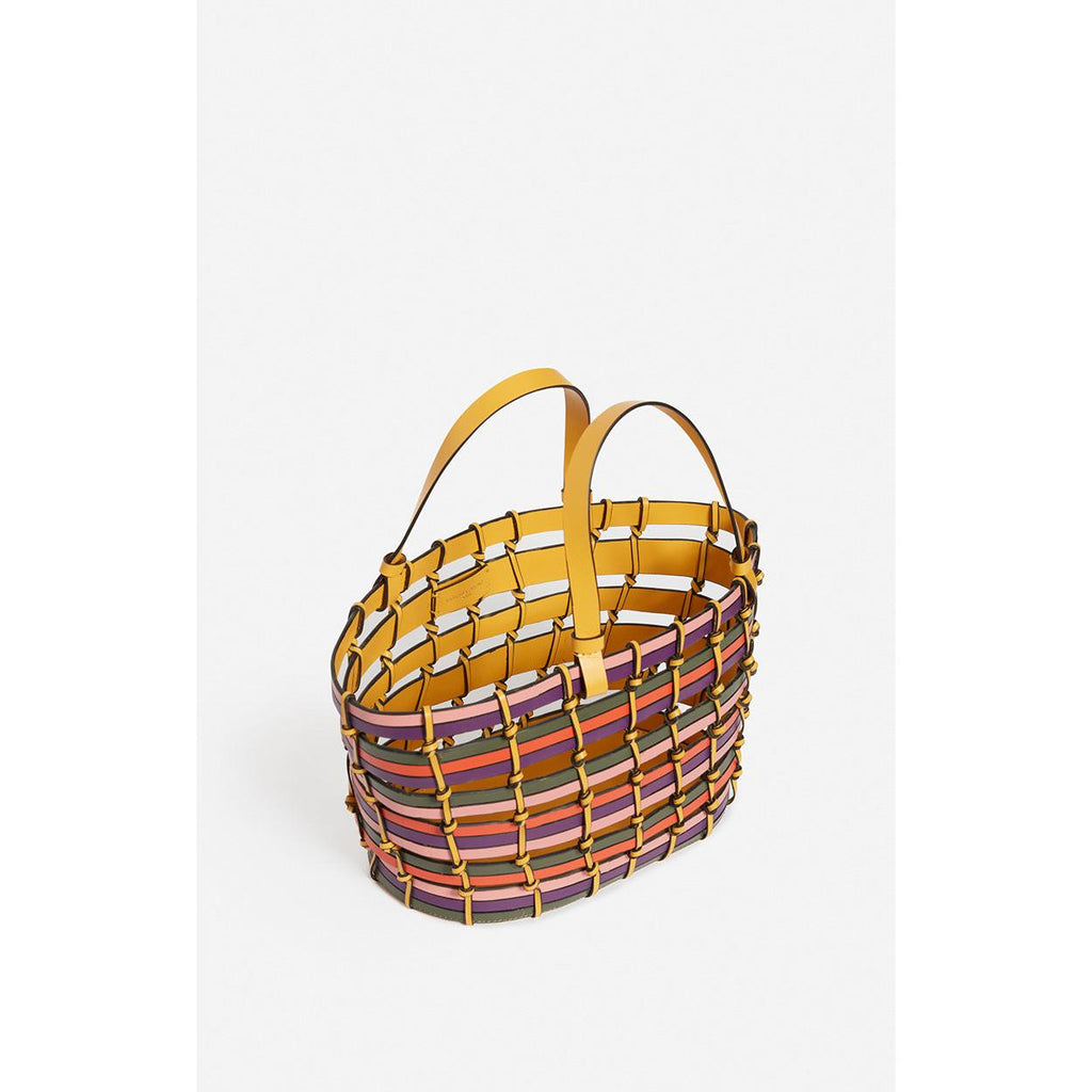 Cesto de Cuero - Multicolor