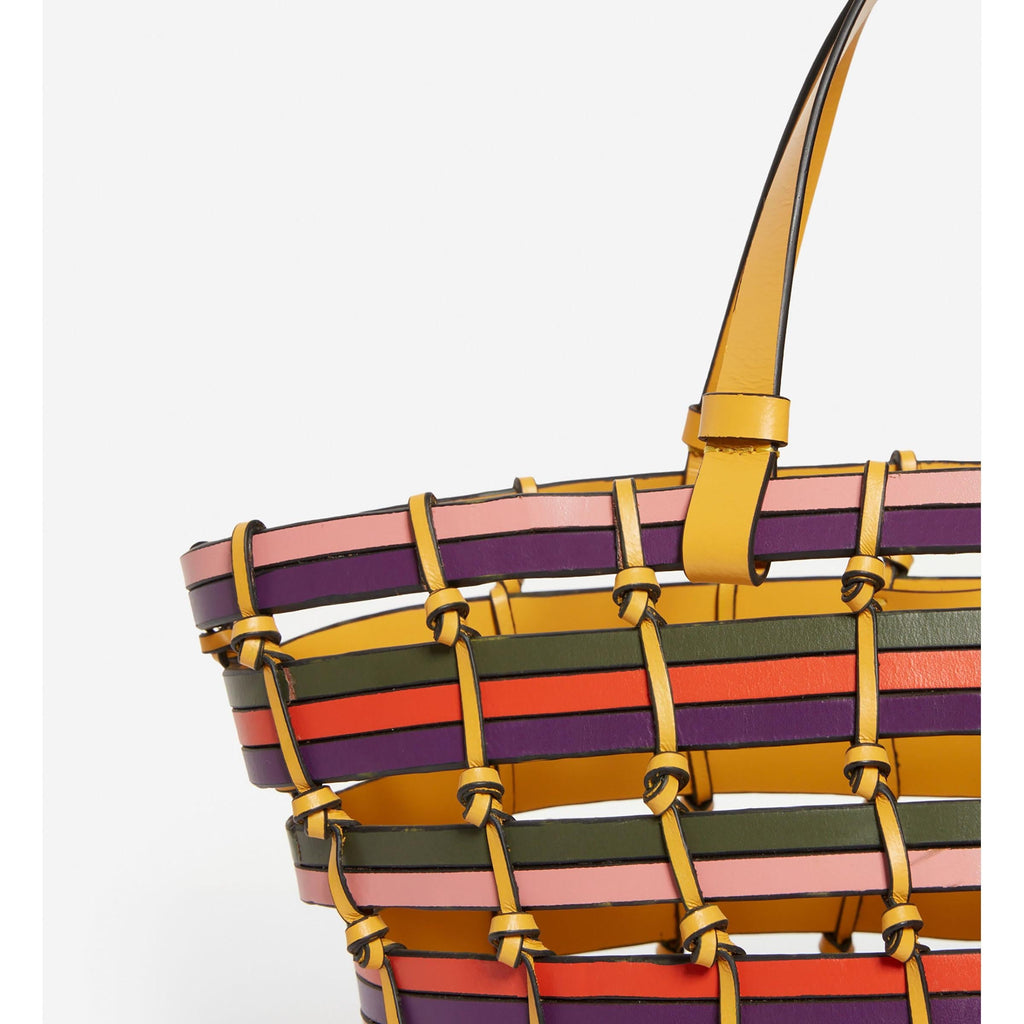 Cesto de Cuero - Multicolor