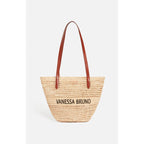 Raffia Basket - Sand/Black