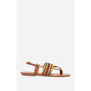 Vanessa Bruno - Sandales En Raphia & Cuir À Tannage Végétal - Multicolore