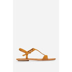 Sandales En Chèvre Velours - Caramel