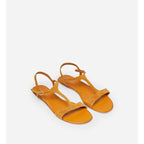 Sandales En Chèvre Velours - Caramel