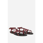 Vegetable-Tanned Leather Sandals - Raspberry