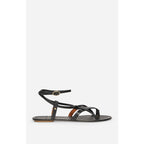 Sandalias de Cuero Curtido Vegetal - Negro