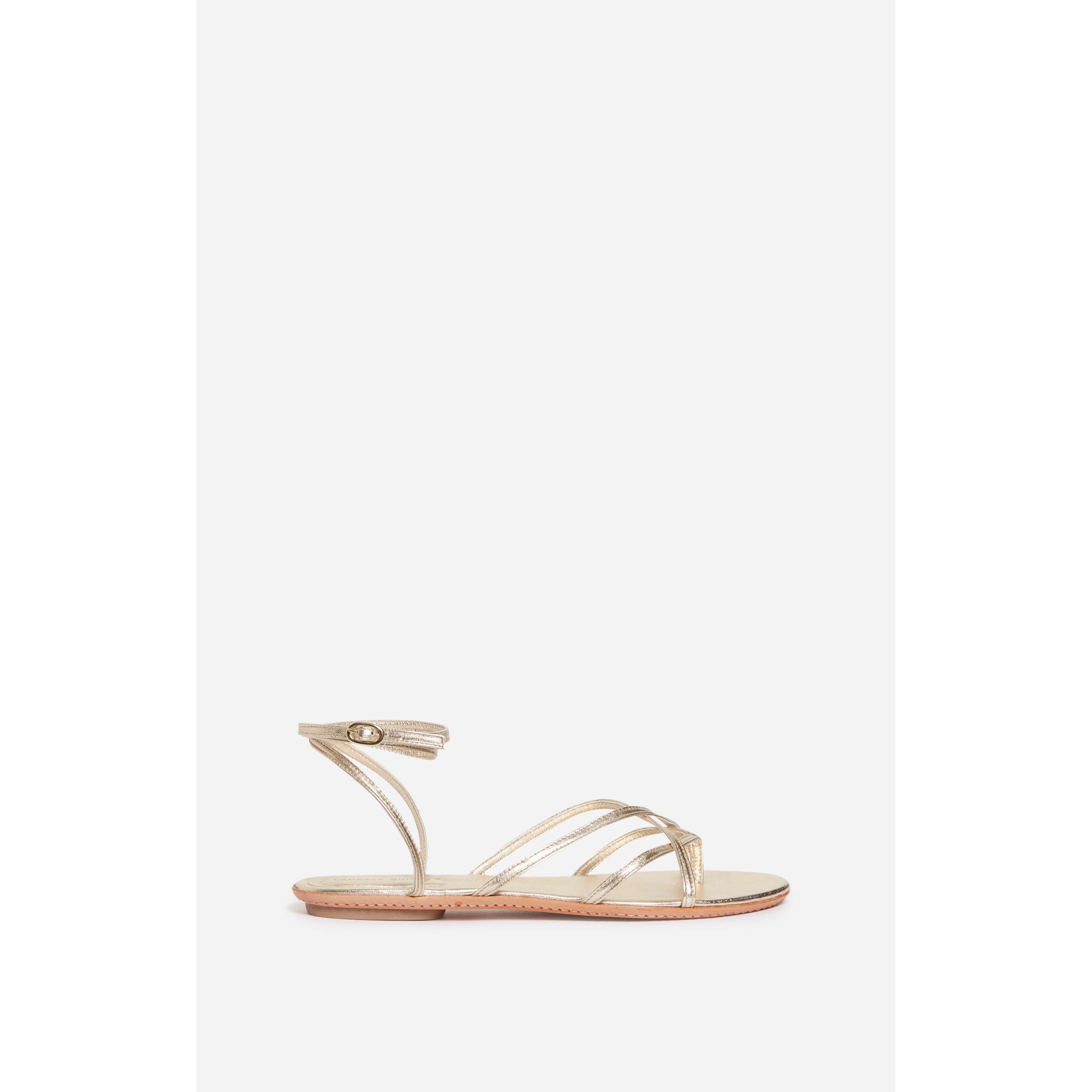 Flat Sandals - Light Gold