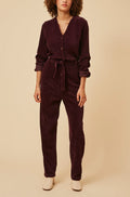 Combi Pantalon Victoria Aubergine - Femme