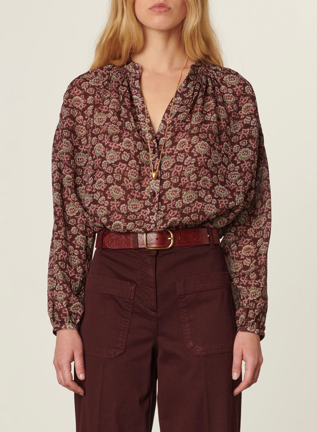 Blouse Nipoa - Marron