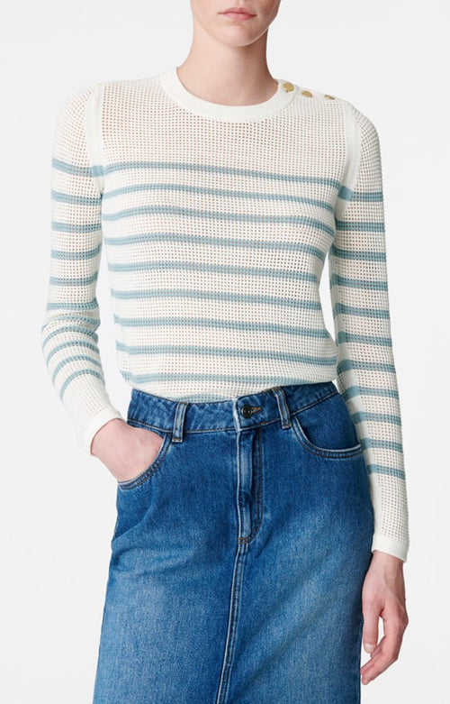 Vanessa Bruno - Pull Badira - Écru/Bleu